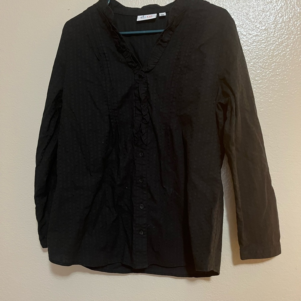 Denim&Co. Black Blouse